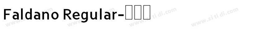 Faldano Regular字体转换